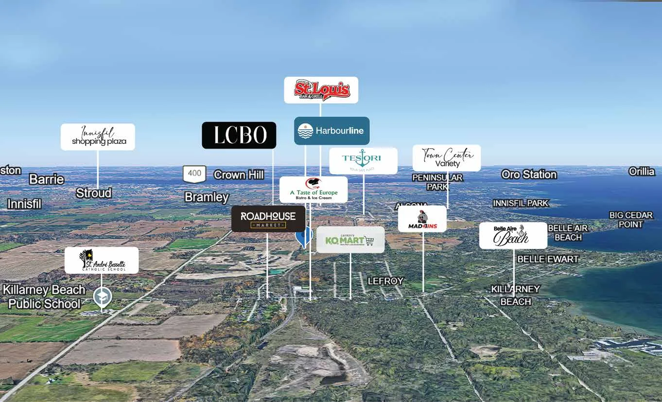 Nearby amenities around Harbourline in Innisfil