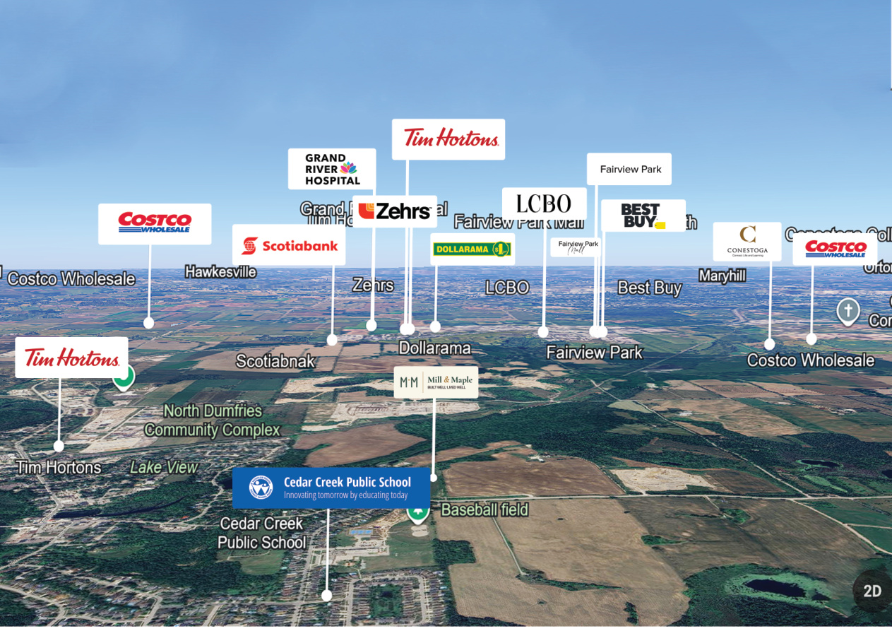 Nearby amenities around Mill & Maple in Ayr